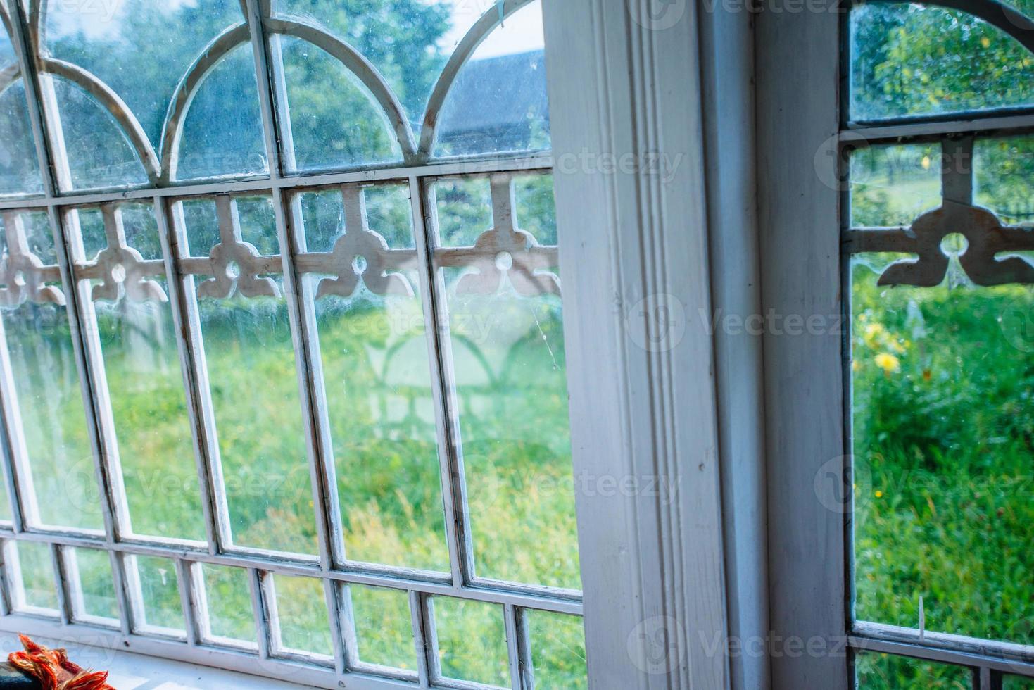 Old wooden window photo