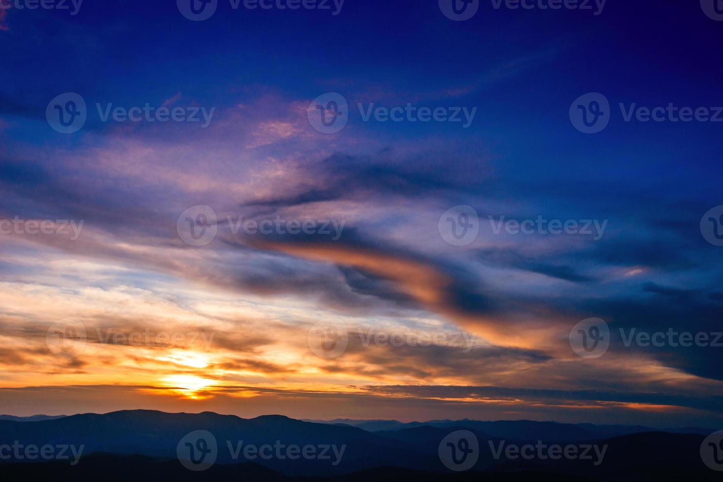 sky with clouds and sun photo