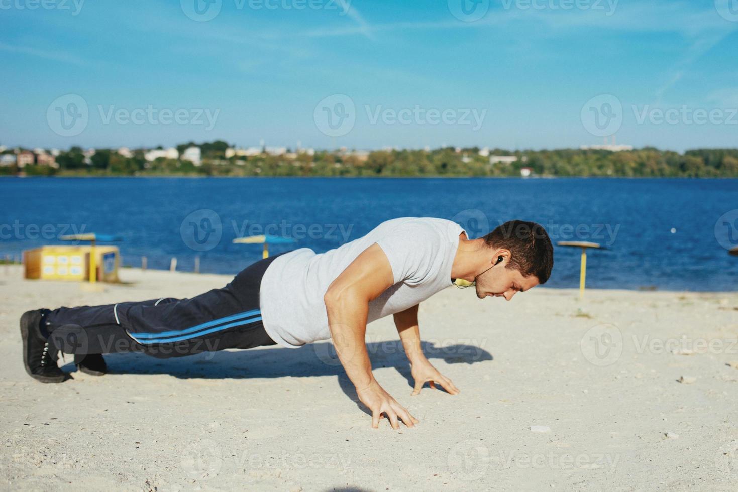 Strong attractive runner photo