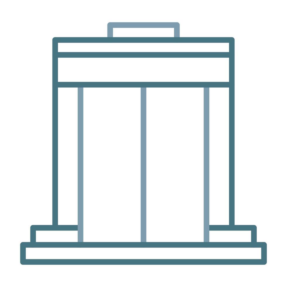 Boarding Gate Line Two Color Icon vector