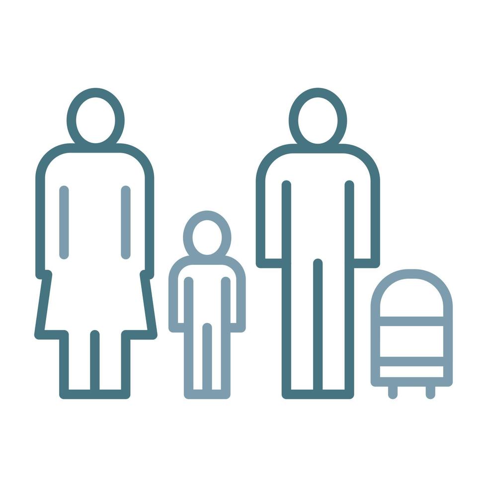 Family Line Two Color Icon vector