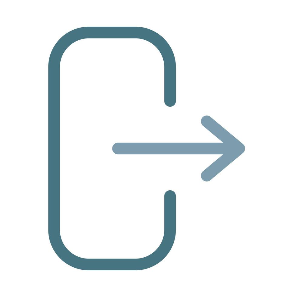 Logout Line Two Color Icon vector