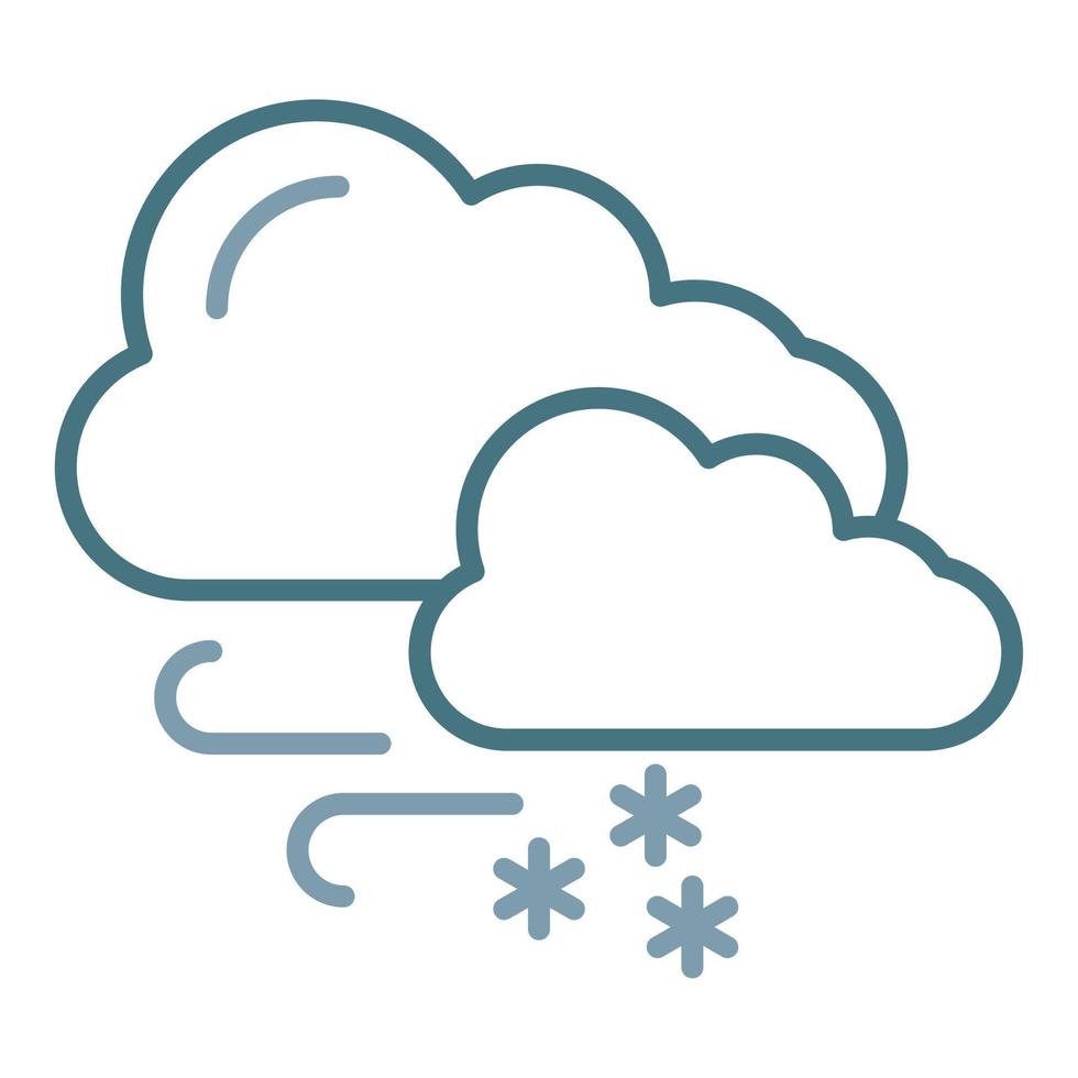 Blizzard Line Two Color Icon vector