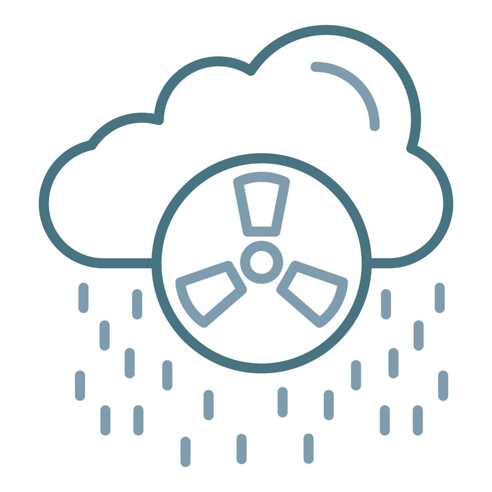 Acid Rain Line Two Color Icon vector