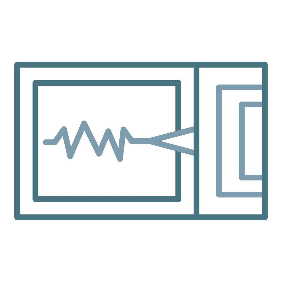 Seismograph Line Two Color Icon vector
