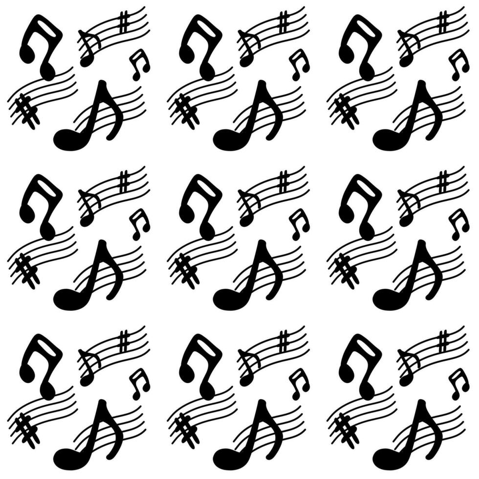 notas musicales de fondo transparente fondo blanco negro vector