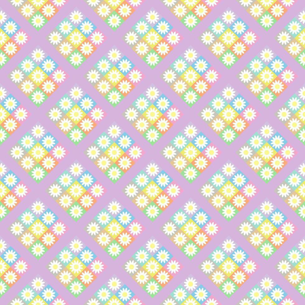 fondo transparente con motivos florales multicolores sobre fondo púrpura. vector