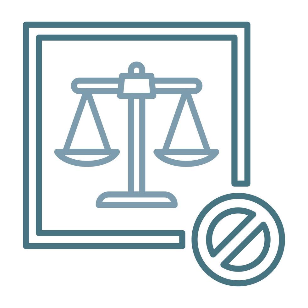 Illegal Line Two Color Icon vector