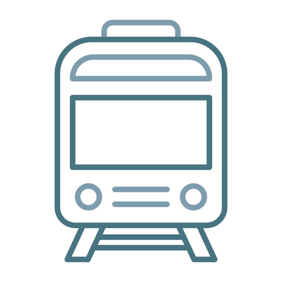 Train Line Two Color Icon vector