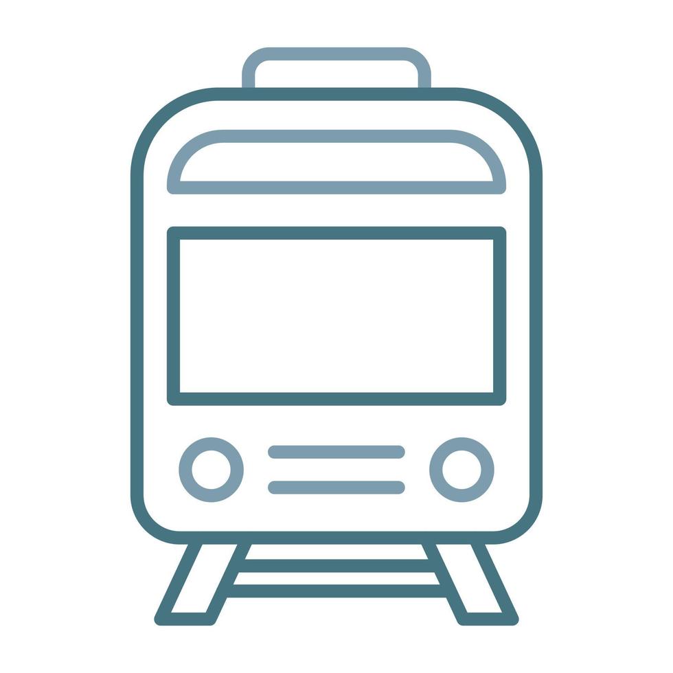 Train Line Two Color Icon vector