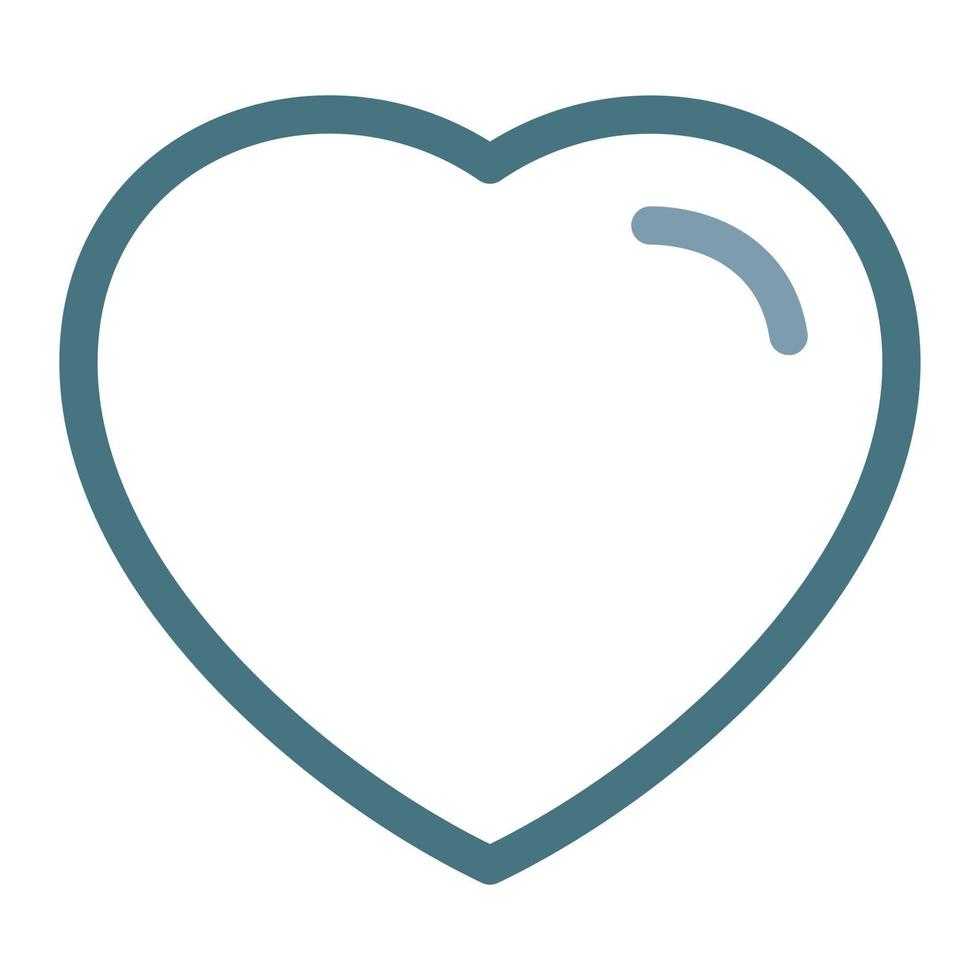 Heart Line Two Color Icon vector
