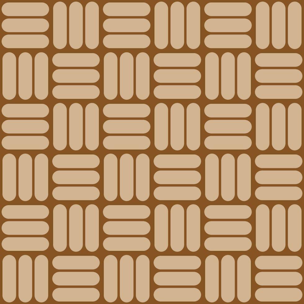 seamless background with brown weave pattern vector