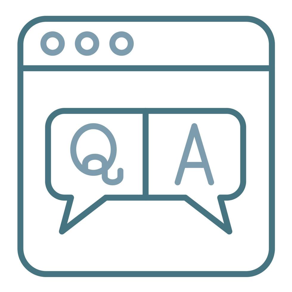 QA Line Two Color Icon vector