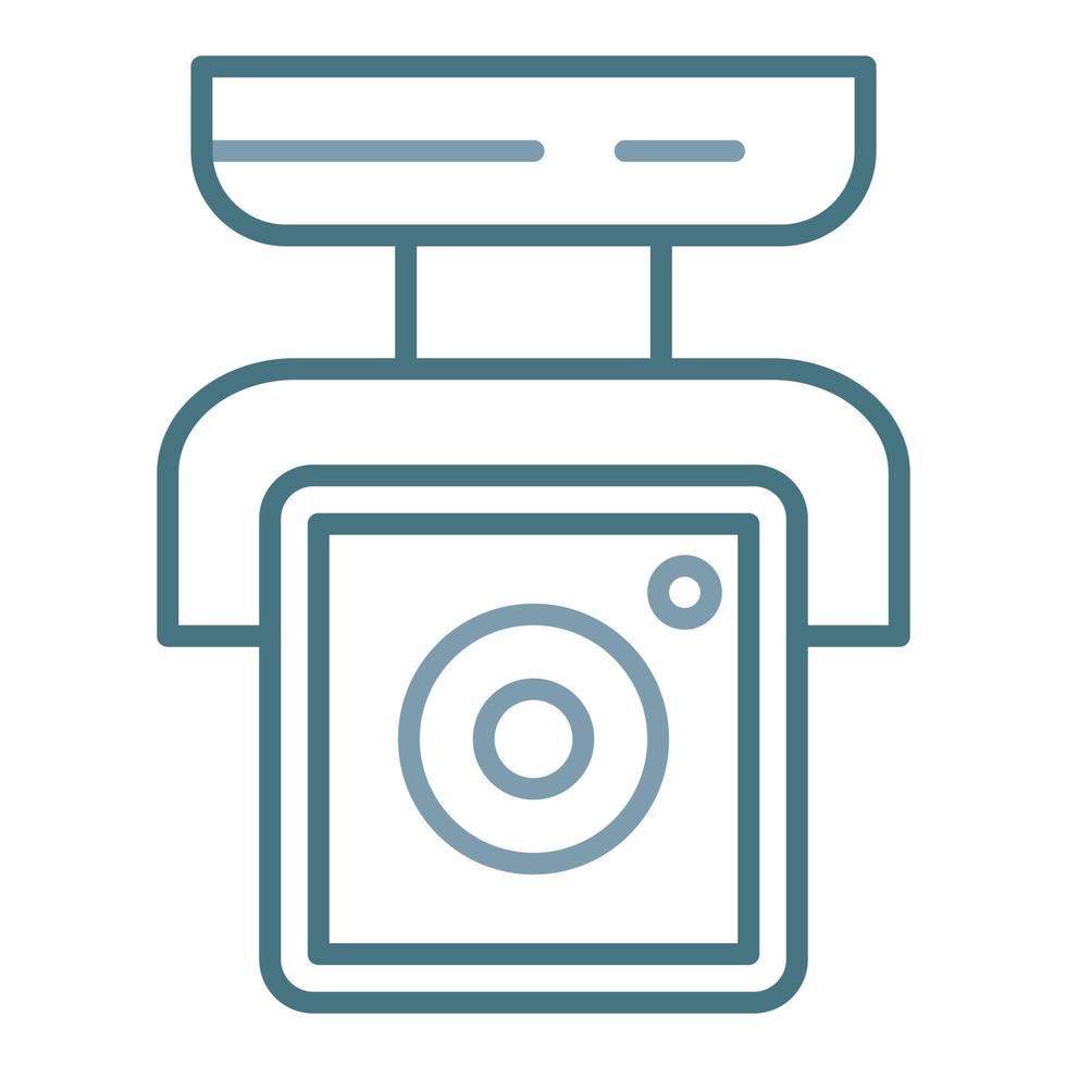 Security Camera Line Two Color Icon vector