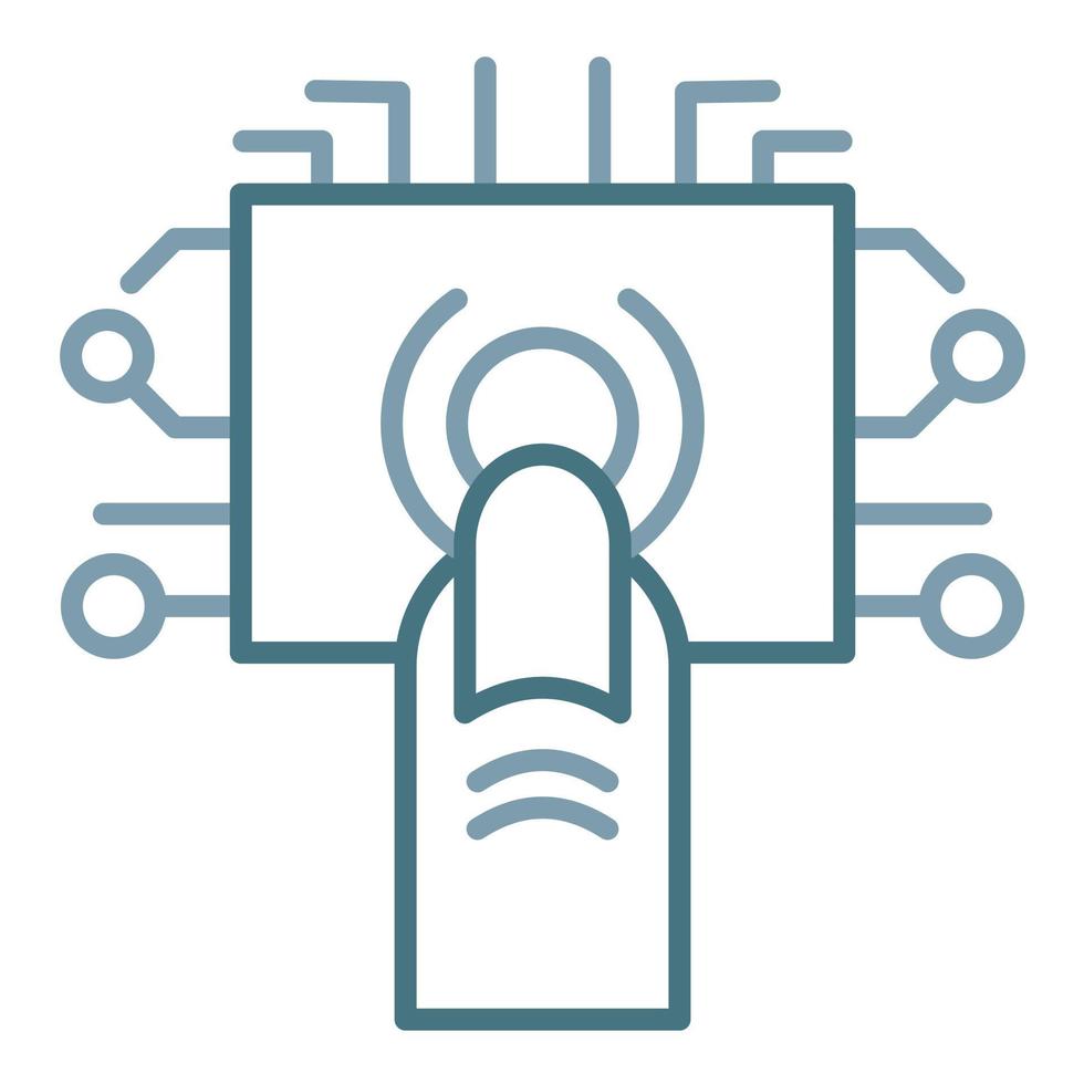 Touch Technology Line Two Color Icon vector