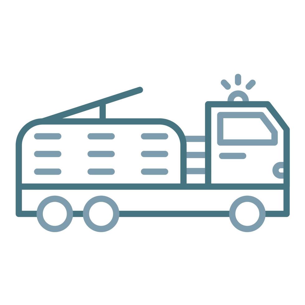 Ladder Truck Line Two Color Icon vector