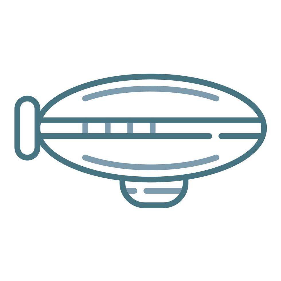 Zeppelin Line Two Color Icon vector