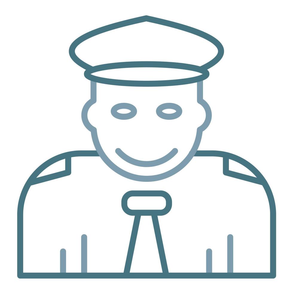 Pilot Line Two Color Icon vector