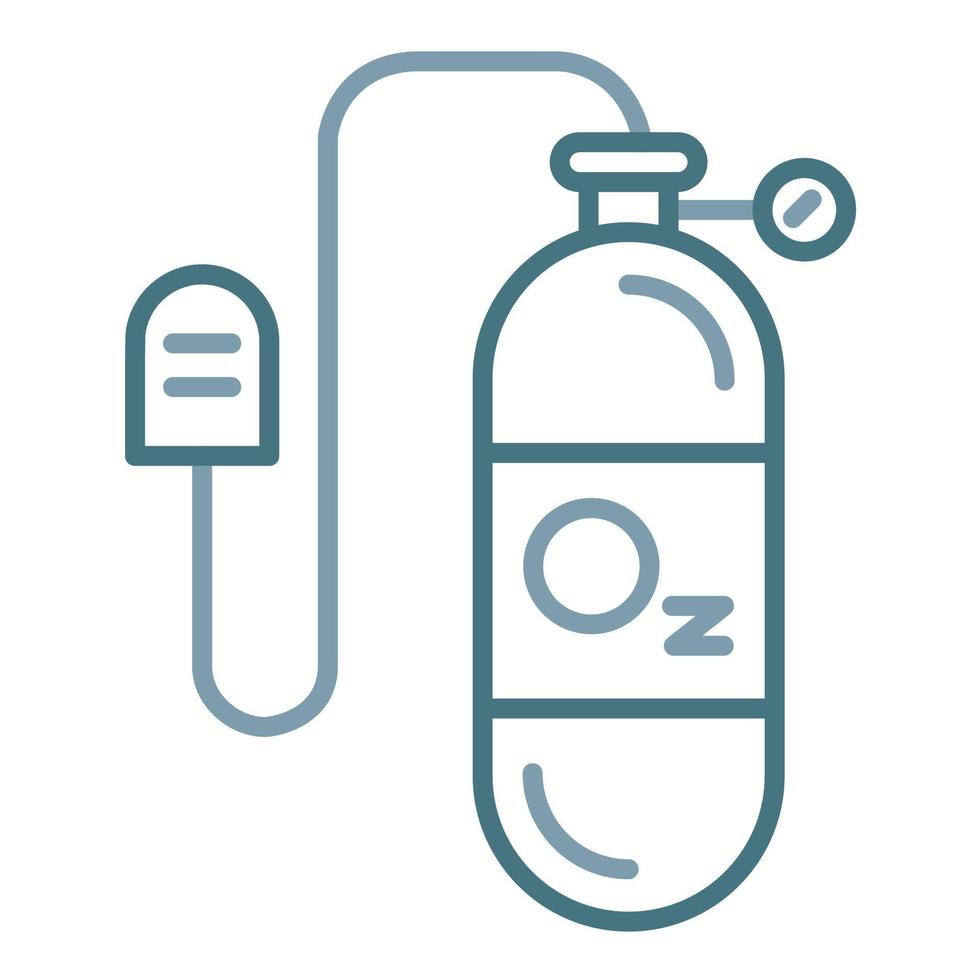 Oxygen Mask Line Two Color Icon vector