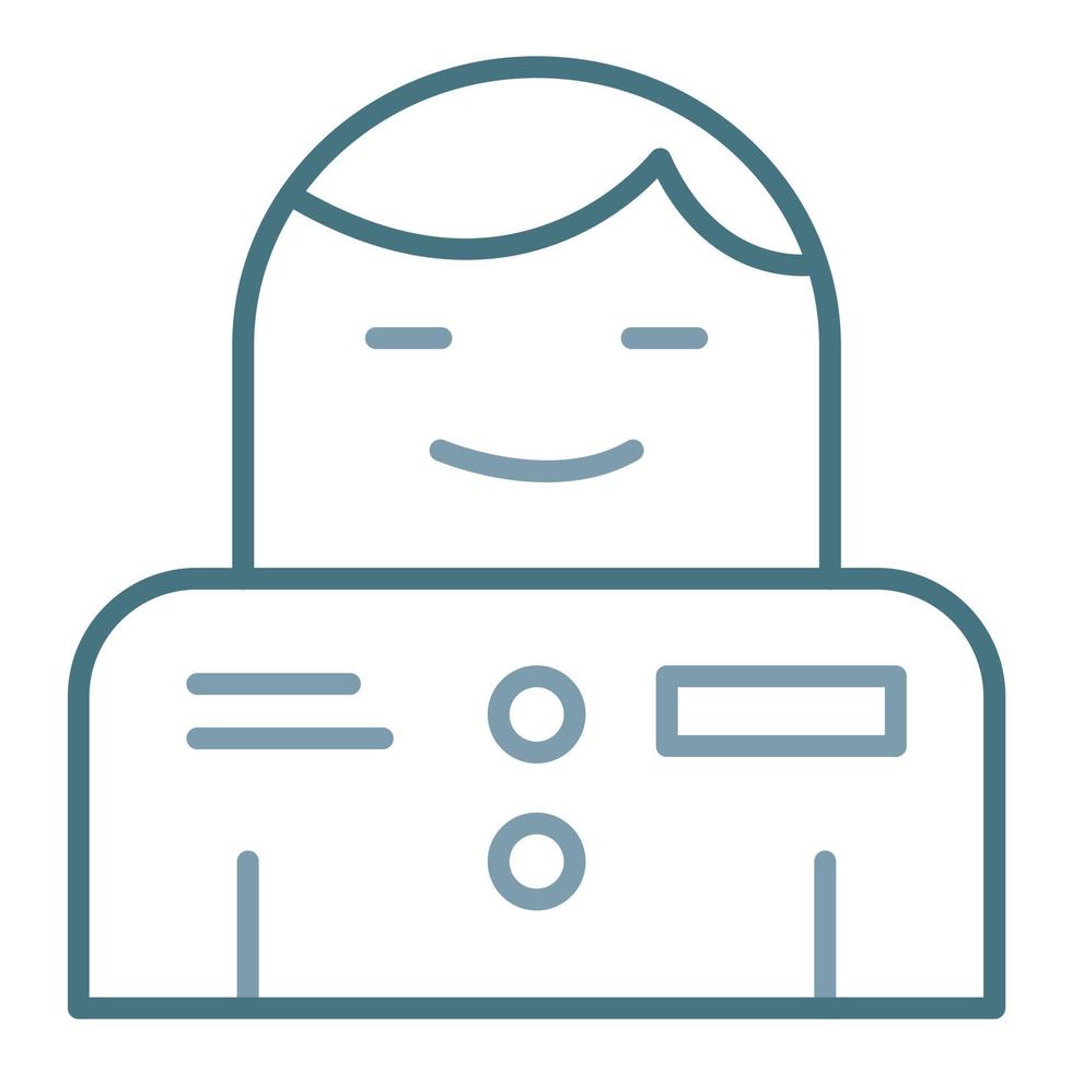 Man Line Two Color Icon vector