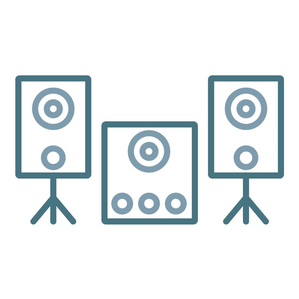 Sound System Line Two Color Icon vector