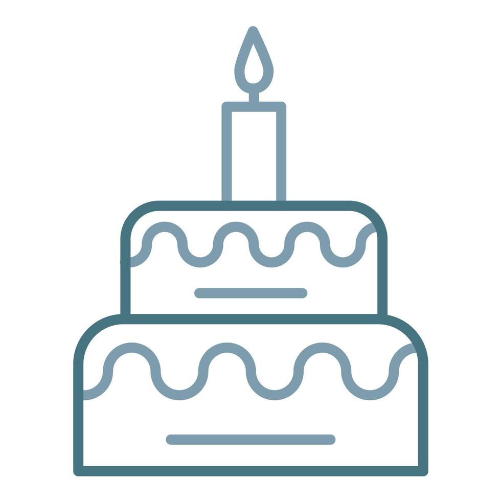 Birthday Line Two Color Icon vector