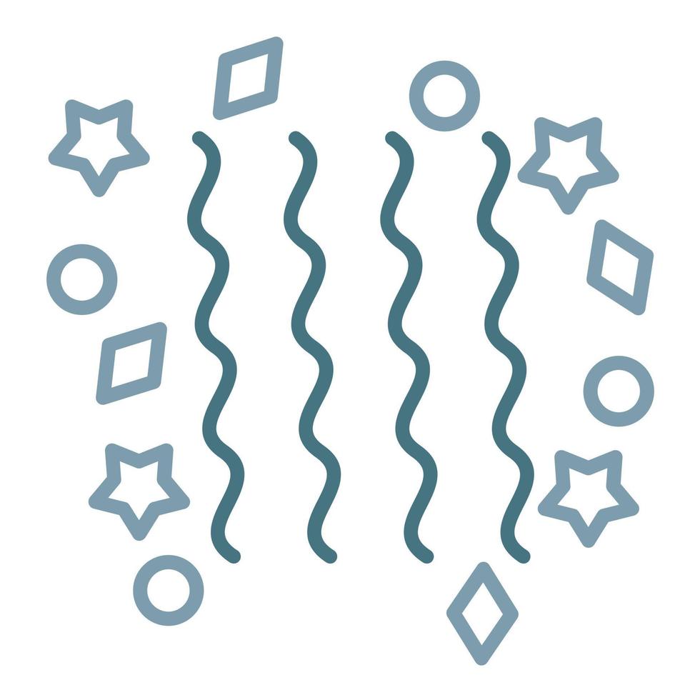 Party Ribbons Line Two Color Icon vector