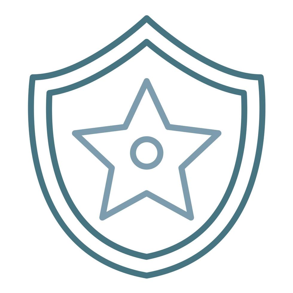 Sheriff Line Two Color Icon vector