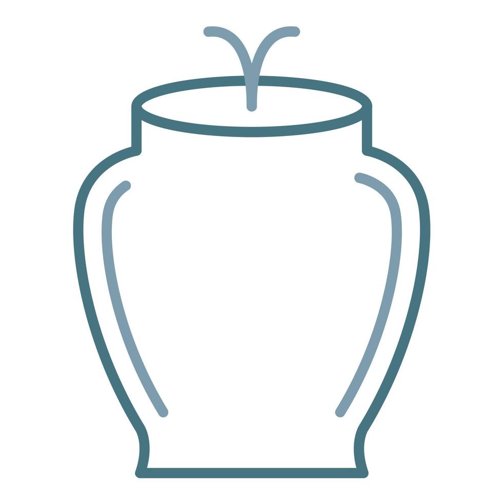 Vase Line Two Color Icon vector