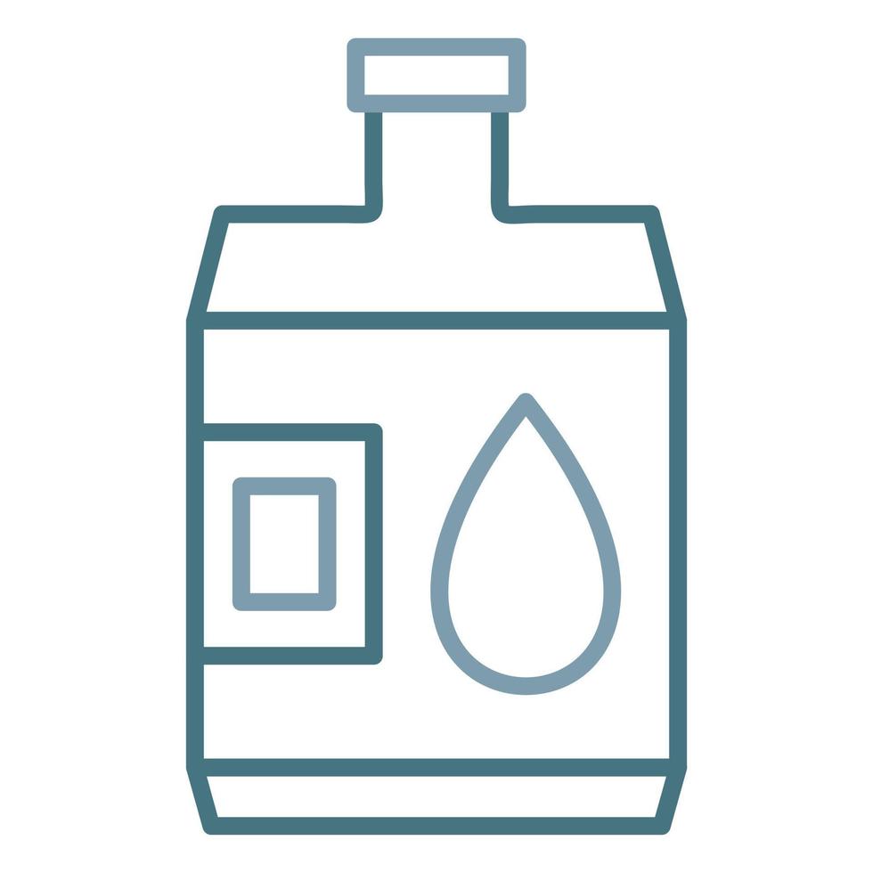 Water Canteen Line Two Color Icon vector