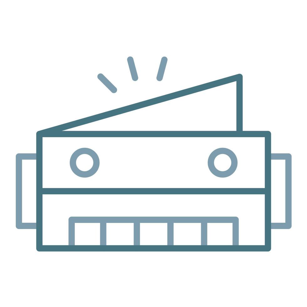 Harmonica Line Two Color Icon vector