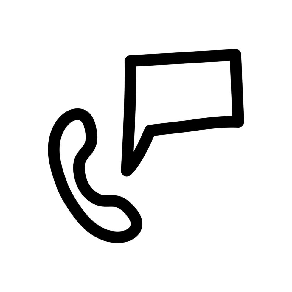 Handset simple vector icon