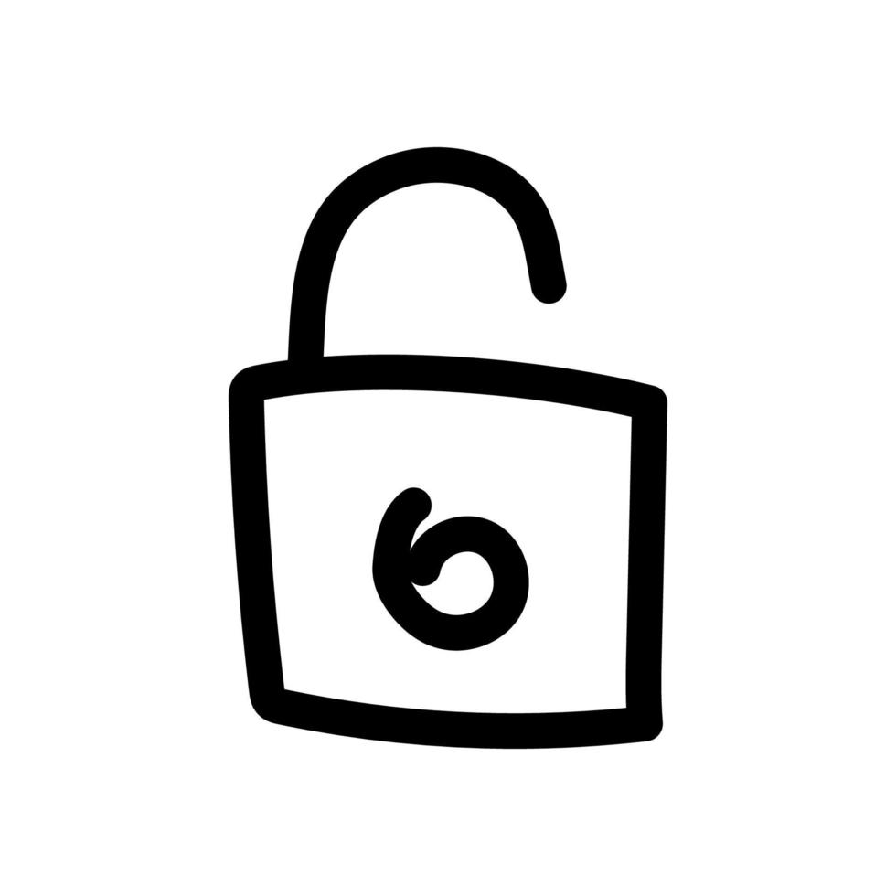 Simple vector icon padlock