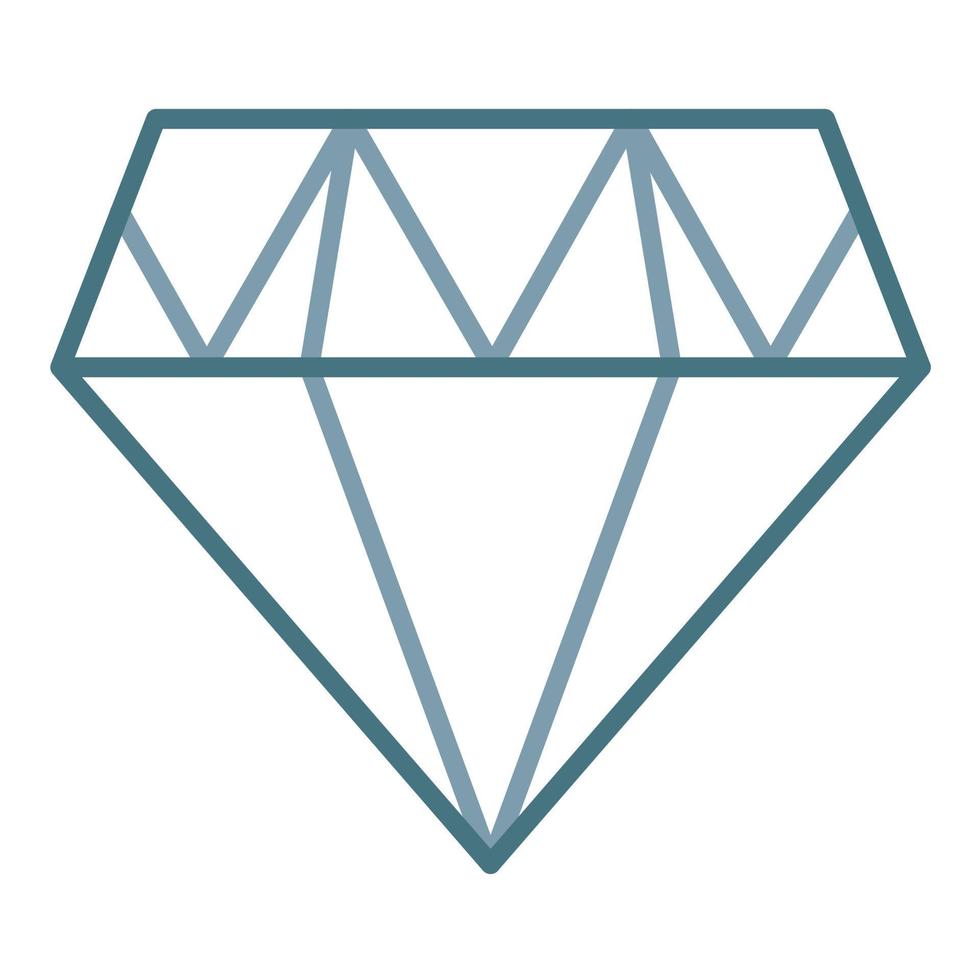 Diamond Line Two Color Icon vector