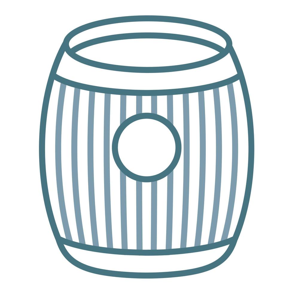 Barrel Line Two Color Icon vector
