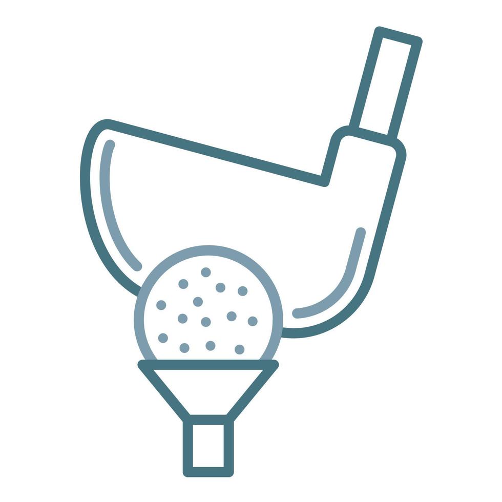 Golf Line Two Color Icon vector