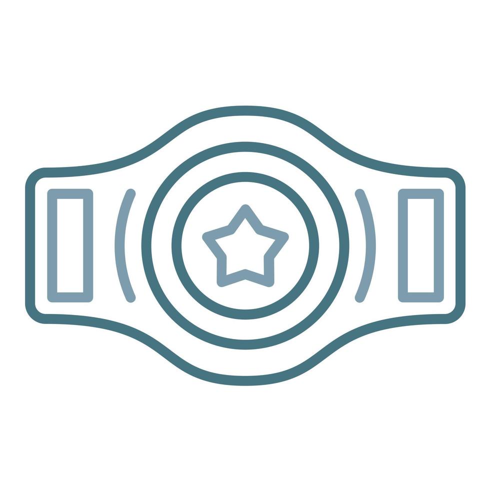 Champion Belt Line Two Color Icon vector