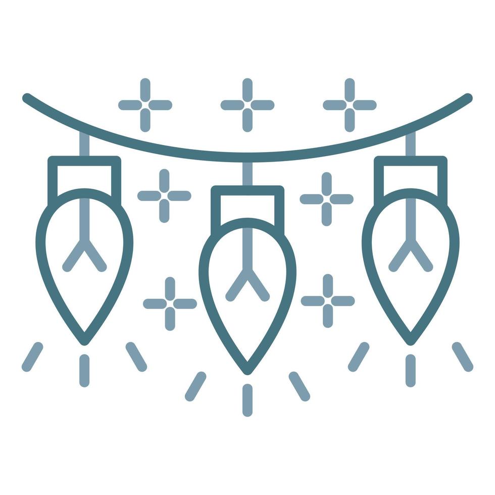 Winter Lights Line Two Color Icon vector