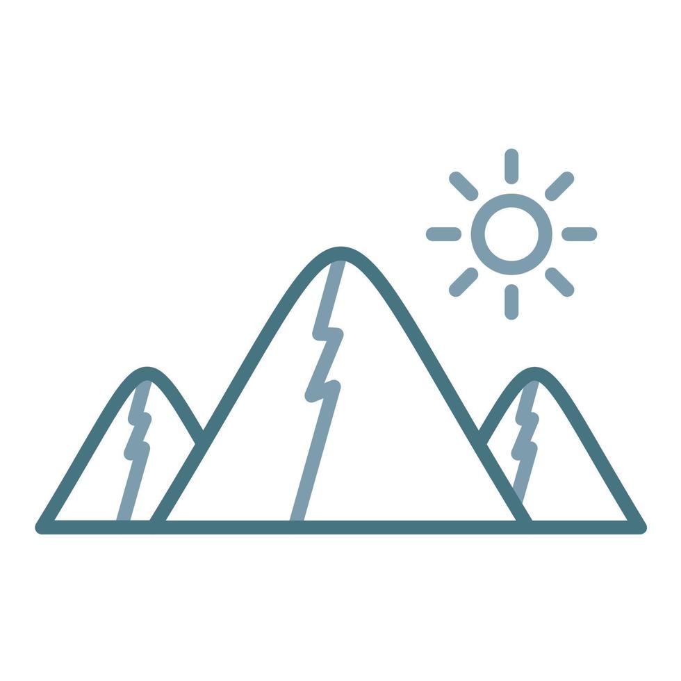 Mountains Line Two Color Icon vector