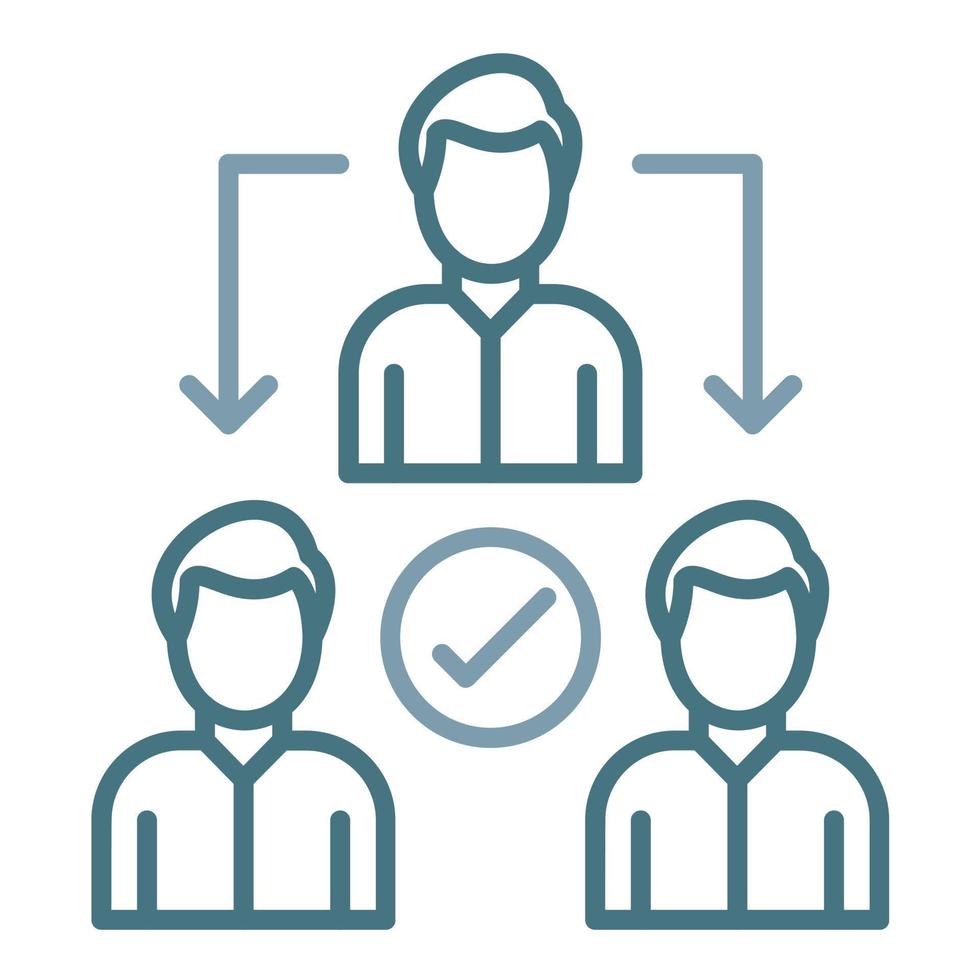 Delegate Line Two Color Icon vector