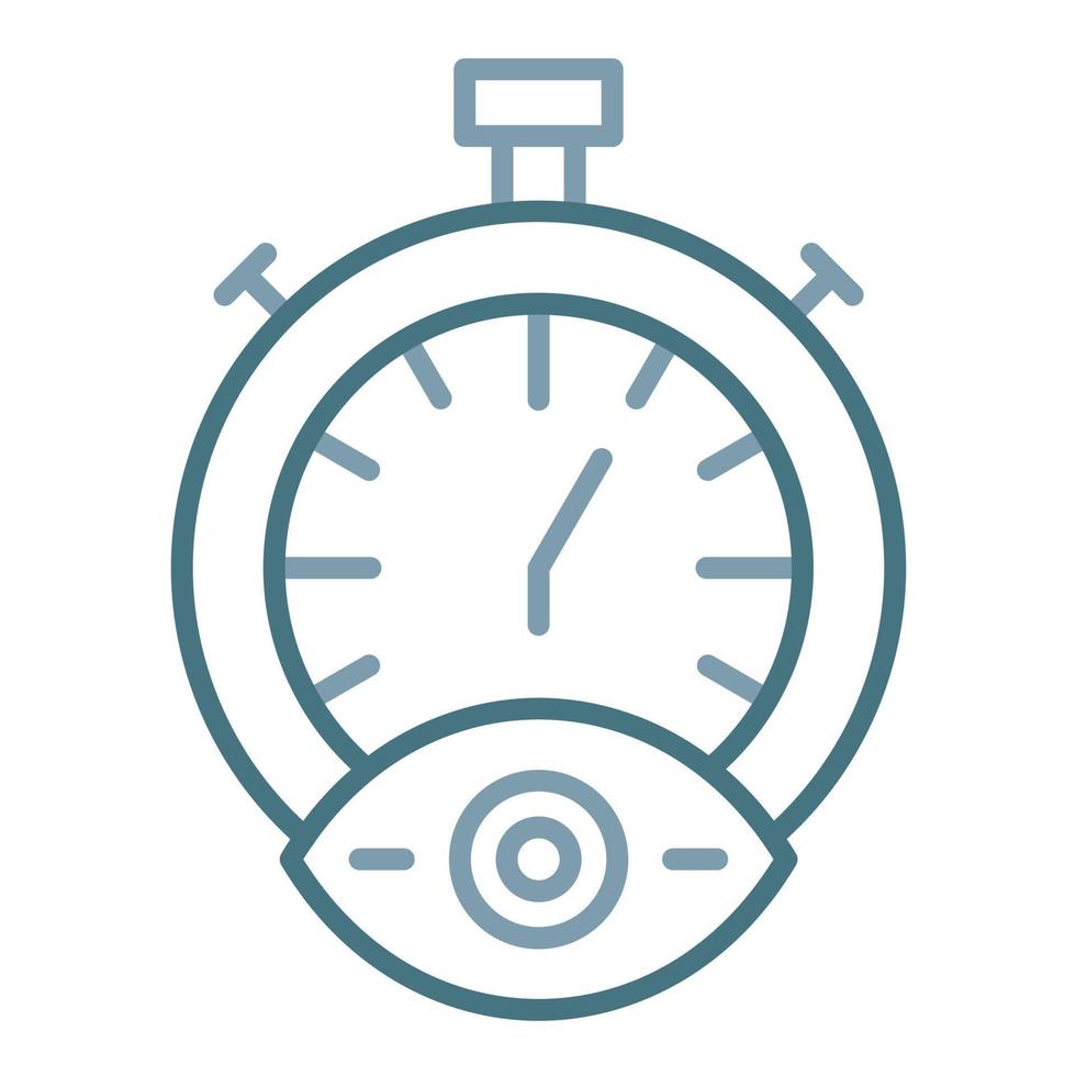 Time Tracking Line Two Color Icon vector