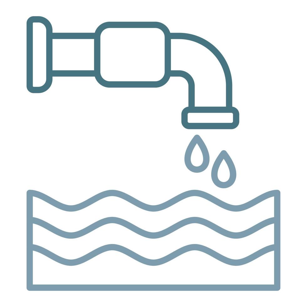 Water Management Line Two Color Icon vector