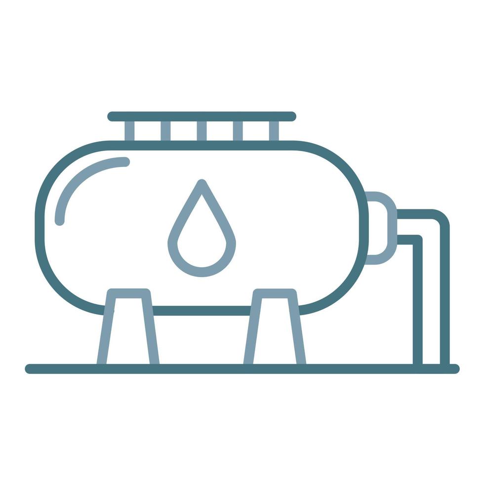 Gas Storage Line Two Color Icon vector