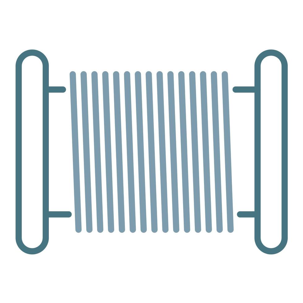 Cable Roll Line Two Color Icon vector