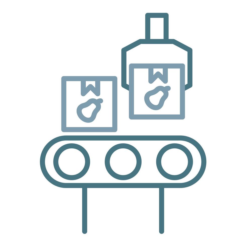 Food Conveyor Line Two Color Icon vector