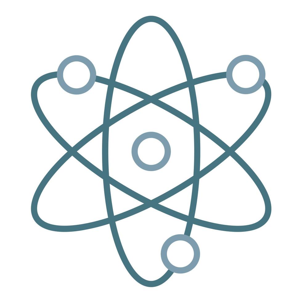 Atom Line Two Color Icon vector