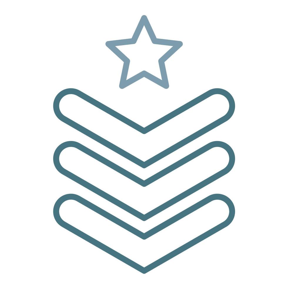 Army Chevron Line Two Color Icon vector