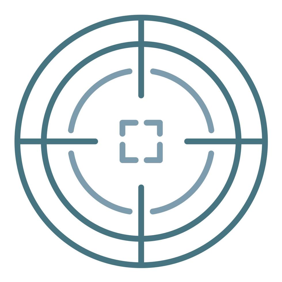 Shoot Target Line Two Color Icon vector