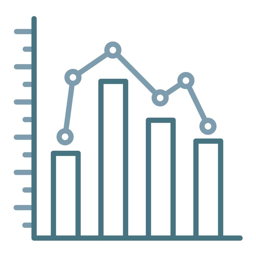 Graph Line Two Color Icon vector