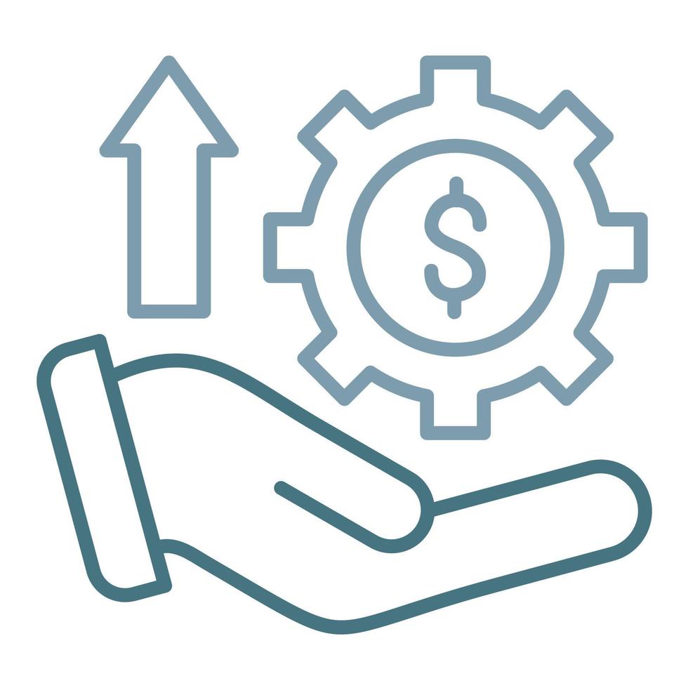 Money Benefit Line Two Color Icon vector